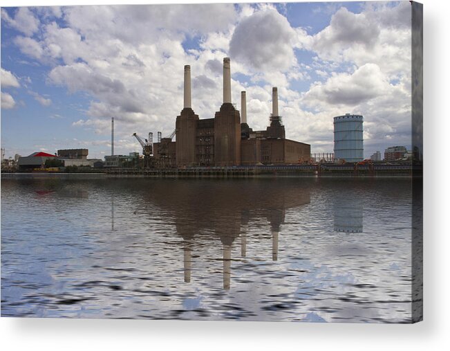 Battersea Power Station Acrylic Print featuring the photograph Battersea Power Station London by David French