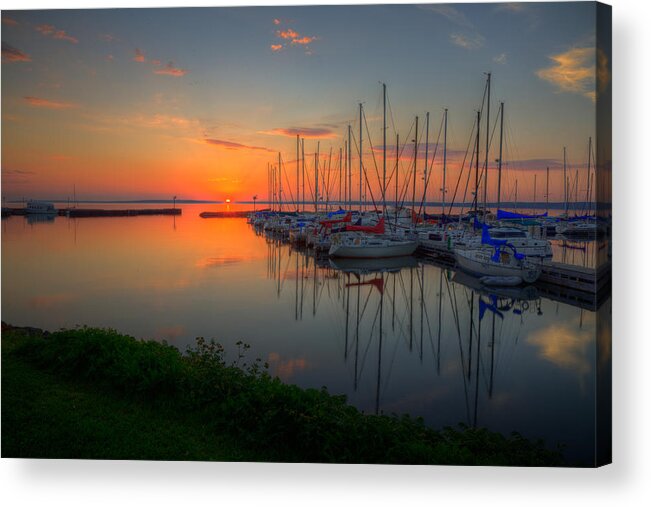 Bayfield Wisconsin Acrylic Print featuring the photograph Bayfield Wisconsin A Safe Harbor by Wayne Moran