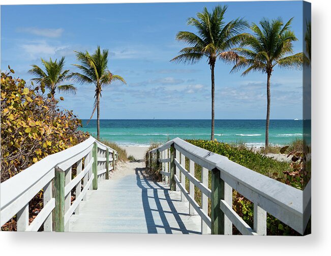 Summer Acrylic Print featuring the photograph Beach Entrance, Florida by Kubrak78