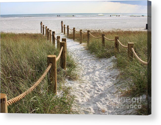 Beach Acrylic Print featuring the photograph Beach Entrance by Jayne Carney