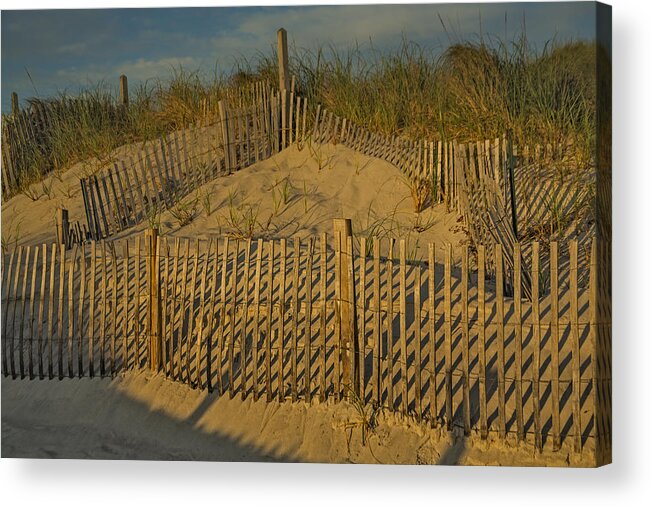 Cape Cod Acrylic Print featuring the photograph Beach Fence by Susan Candelario