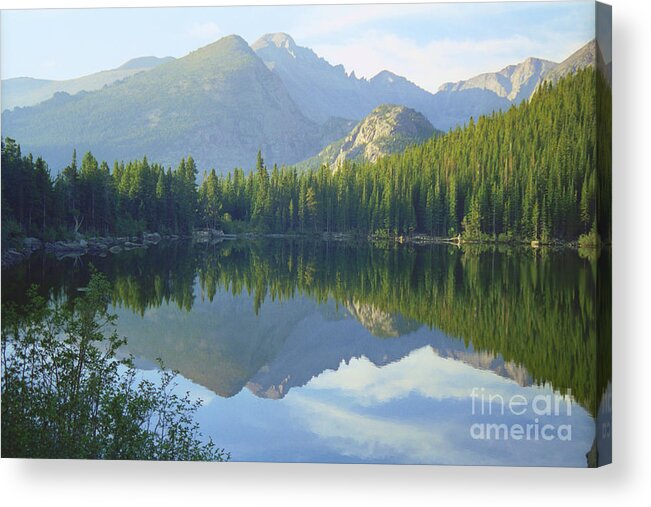 Green Acrylic Print featuring the photograph Bear Lake Colorado by Teri Atkins Brown