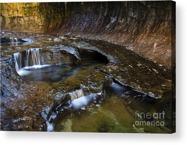 Zion Acrylic Print featuring the photograph Beauty Of Zion The Subway 3 by Bob Christopher