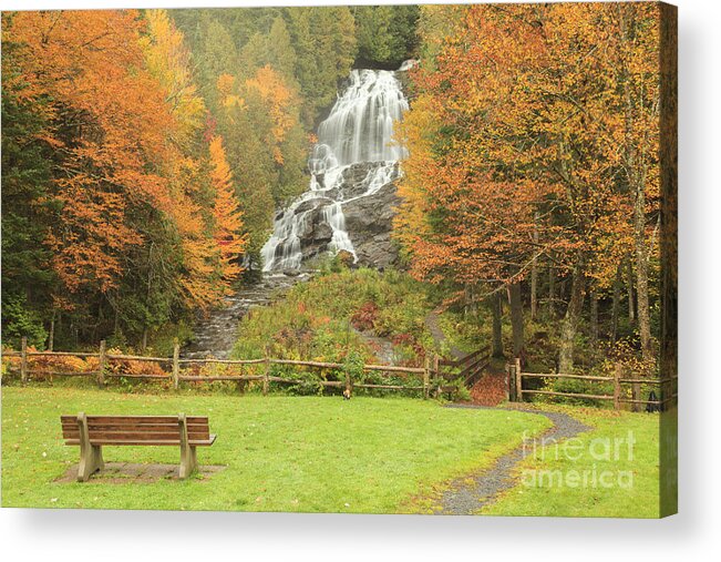 Beaver Brook Falls Acrylic Print featuring the photograph Beaver Brook Falls Colebrook New Hampshire by Ken Brown