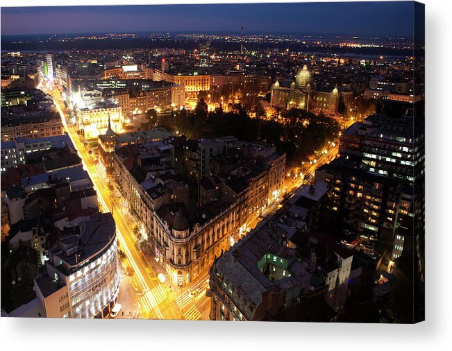 Panoramic Acrylic Print featuring the photograph Belgrade by Goodlifestudio