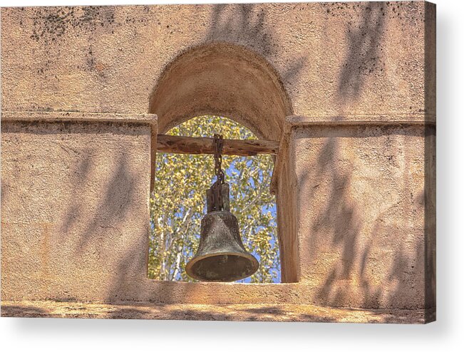 Sedona Arizona Acrylic Print featuring the photograph Bell In The Wall by Tom Singleton