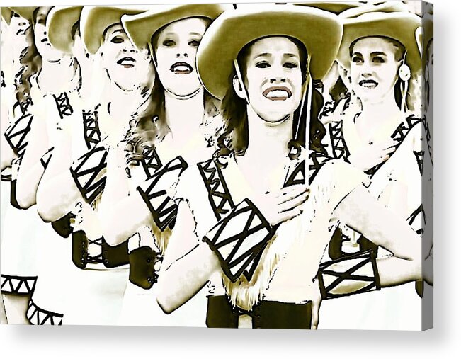 Apache Belles Acrylic Print featuring the digital art Belle Art 69 by Carrie OBrien Sibley