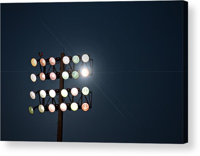 Lights Acrylic Print featuring the photograph Beneath Friday Night Lights by Trish Mistric