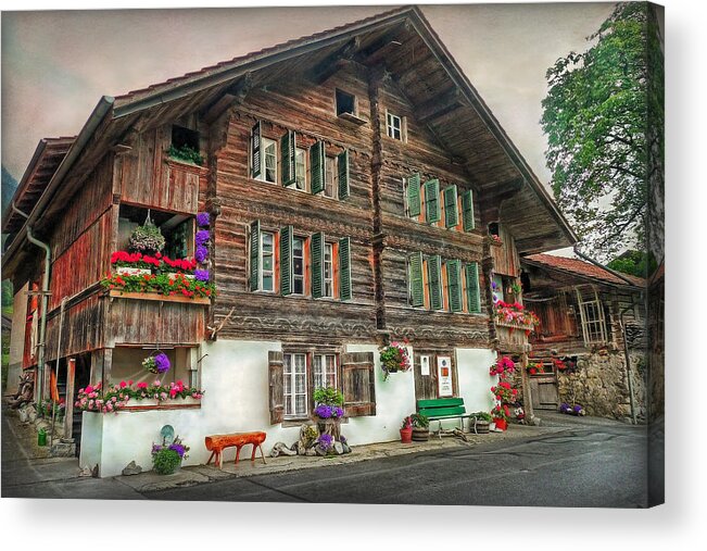 Switzerland Acrylic Print featuring the photograph Bernese wooden House by Hanny Heim