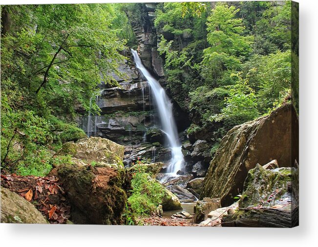 Big Bradley Falls Acrylic Print featuring the photograph Big Bradley Falls by Chris Berrier