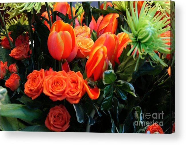 Tulips Acrylic Print featuring the photograph Birthday Box by Robert D McBain