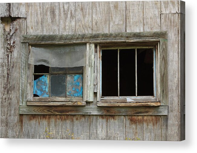 Window Acrylic Print featuring the photograph Black and Blue by Patricia Schaefer