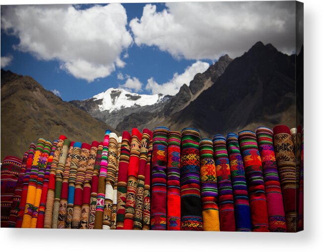 Andes Mountains Acrylic Print featuring the photograph Blankets-Andes by Sara Bobeldyk