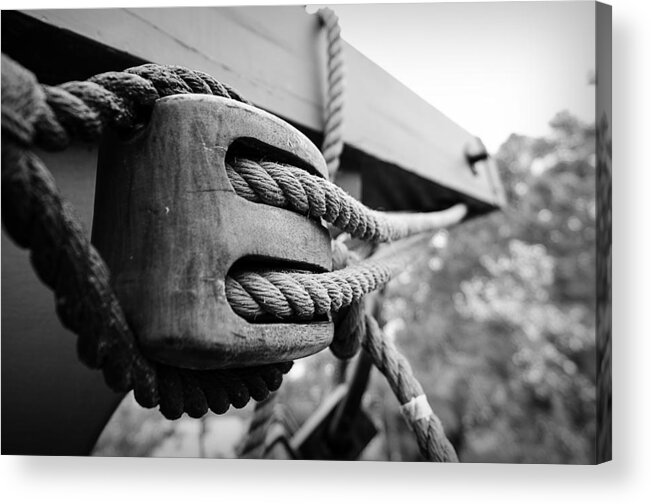 Block & Tackle Acrylic Print featuring the photograph Block and Tackle by Michael Donahue
