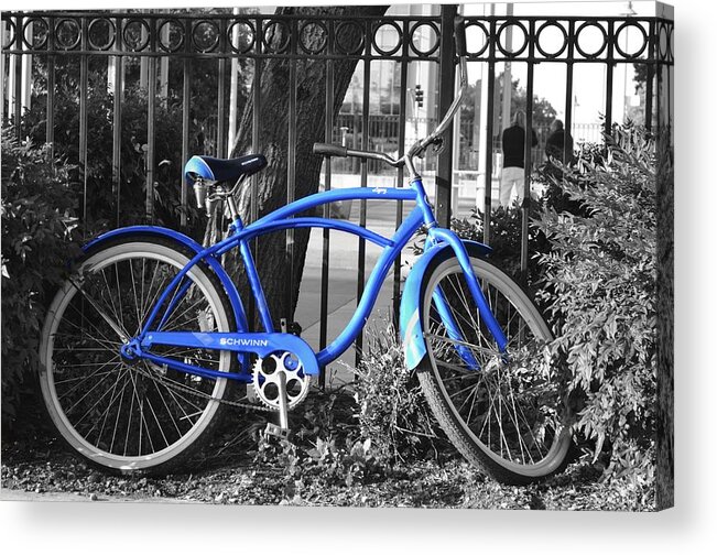 Bike Acrylic Print featuring the photograph Blue Bike by Alex King