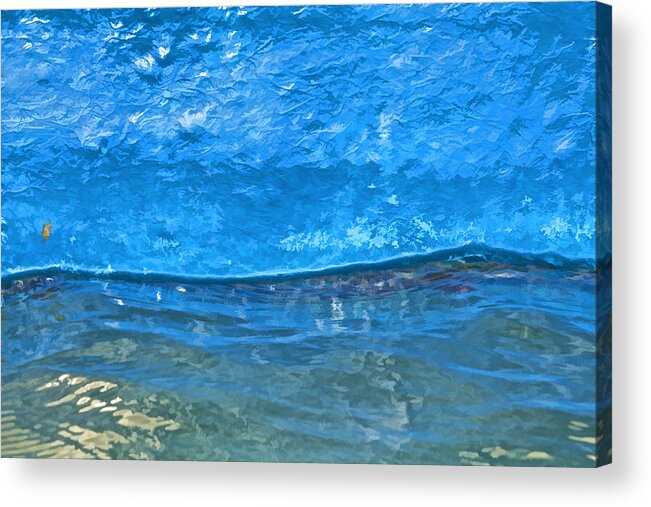 Boat Acrylic Print featuring the photograph Blue Boat Abstract by David Letts