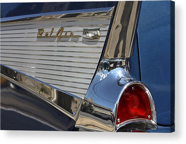 Chevrolet Acrylic Print featuring the photograph Blue Chevy Bel Air by Patrice Zinck