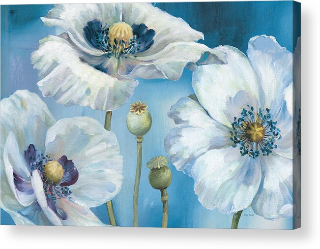 Blue Acrylic Print featuring the painting Blue Dance I by Lisa Audit