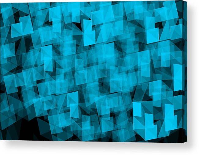 Blue Acrylic Print featuring the photograph Blue Geometric by Bonnie Bruno