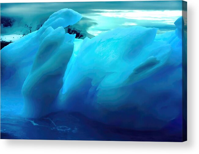 Iceberg Acrylic Print featuring the photograph Blue Ice by Amanda Stadther