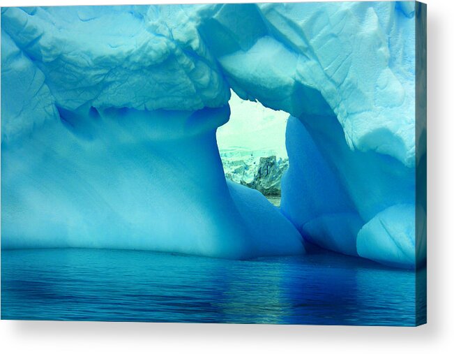 Icebergs Acrylic Print featuring the photograph Blue Iceberg Antarctica by Amanda Stadther