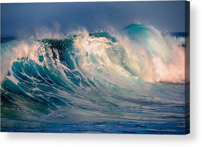 Wave Acrylic Print featuring the photograph Blue Power. Indian Ocean by Jenny Rainbow