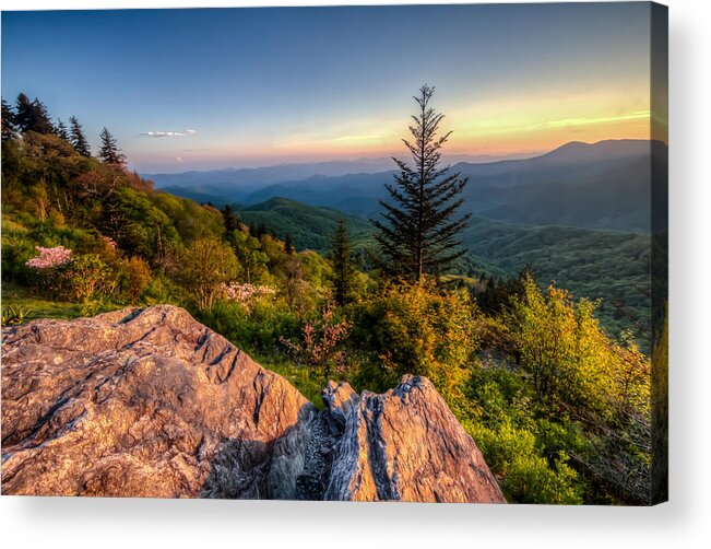 Appalachian Mountains Acrylic Print featuring the photograph Blue Ridge Sunset by Doug McPherson