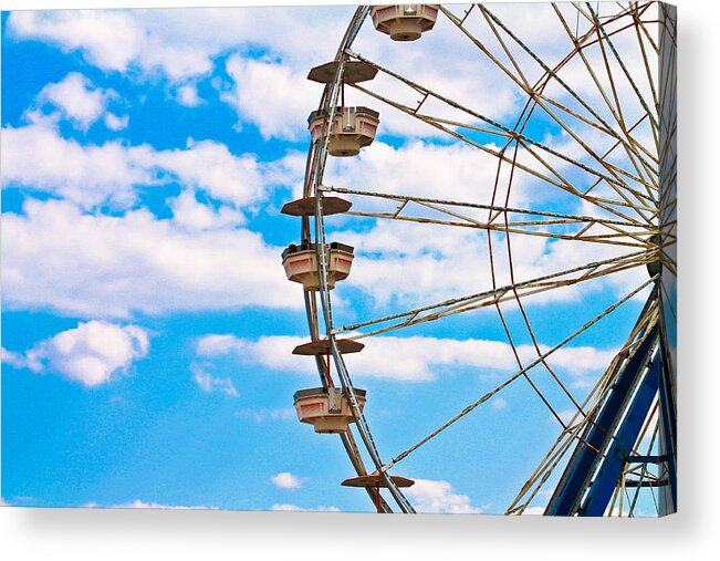 Ferris Wheel Acrylic Print featuring the photograph Blue Sky by Jessica Brown