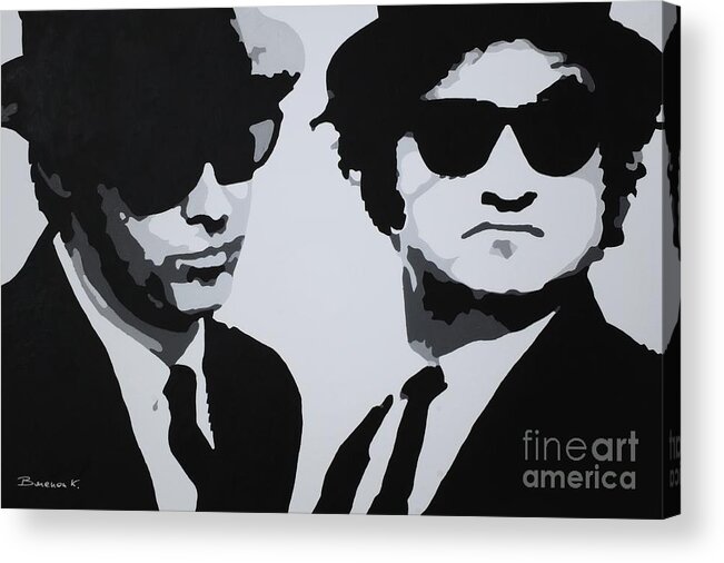 Blues Brothers Acrylic Print featuring the painting Blues Brothers by Katharina Bruenen