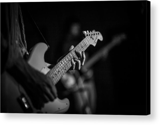 Fender Stratocaster Acrylic Print featuring the photograph Blues Chord by Ray Congrove