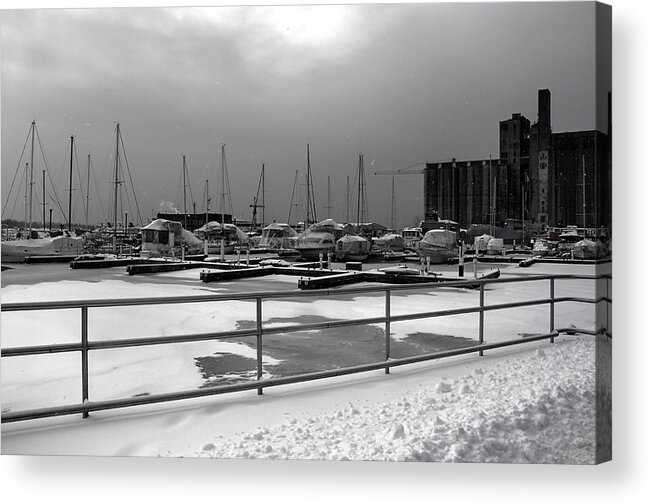 Toronto Canvas Prints Acrylic Print featuring the photograph Boats on Ice by Nicky Jameson