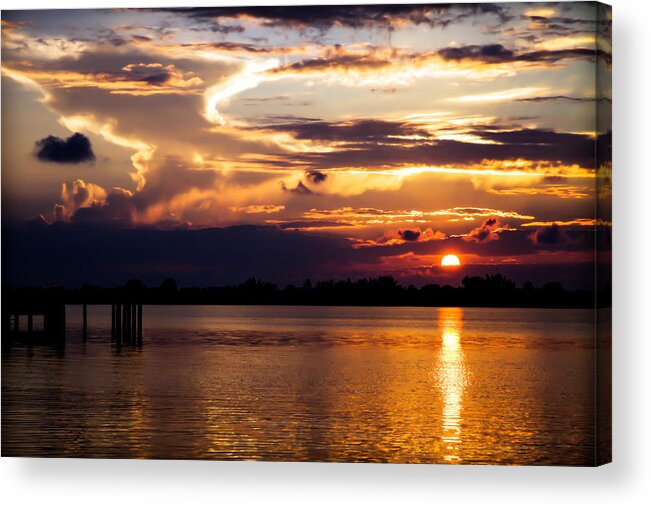 Purple Sunsets Acrylic Print featuring the photograph Bogart Dreams by Karen Wiles