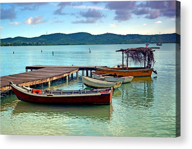 Boqueron Acrylic Print featuring the photograph Boqueron Pier by Ricardo J Ruiz de Porras