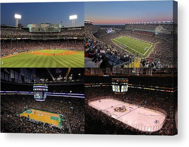 Holiday Gifts For Acrylic Print featuring the photograph Boston Sport Teams and Fans by Juergen Roth