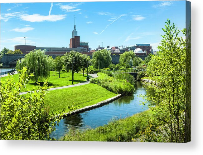Viewpoint Acrylic Print featuring the photograph Bostons Northpoint Park And Boston by Drnadig