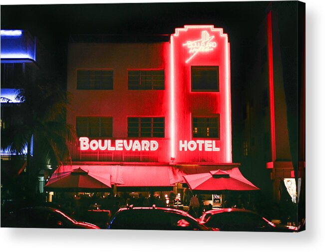 Boulevardhotel Acrylic Print featuring the photograph Boulevard Hotel by Gary Dean Mercer Clark