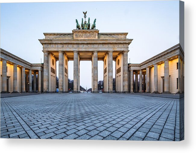 Dawn Acrylic Print featuring the photograph Brandenburg Gate - Berlin Germany by Achim Thomae