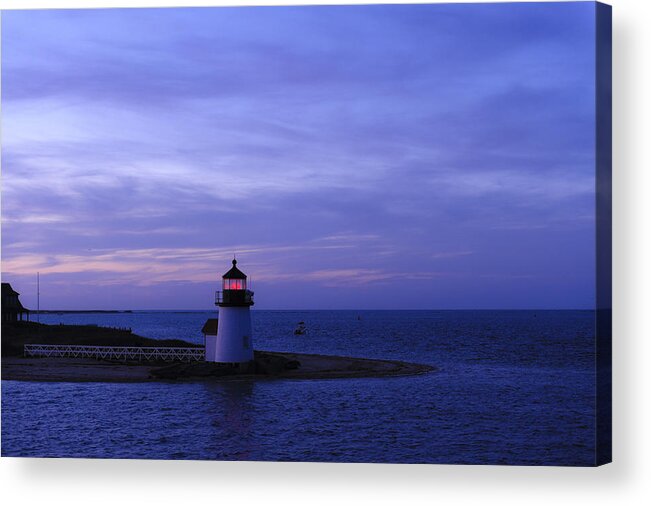 Cape Cod Acrylic Print featuring the photograph Brant Point Lighthouse at Night by Marianne Campolongo