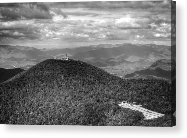 Brasstown Bald Acrylic Print featuring the photograph Brasstown Bald in Black and White by Greg and Chrystal Mimbs