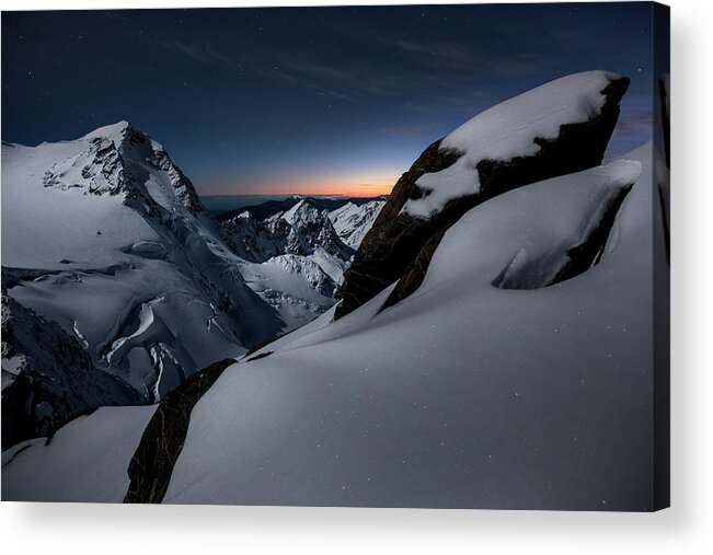 Mountains Acrylic Print featuring the photograph Breaking Dawn by Yan Zhang