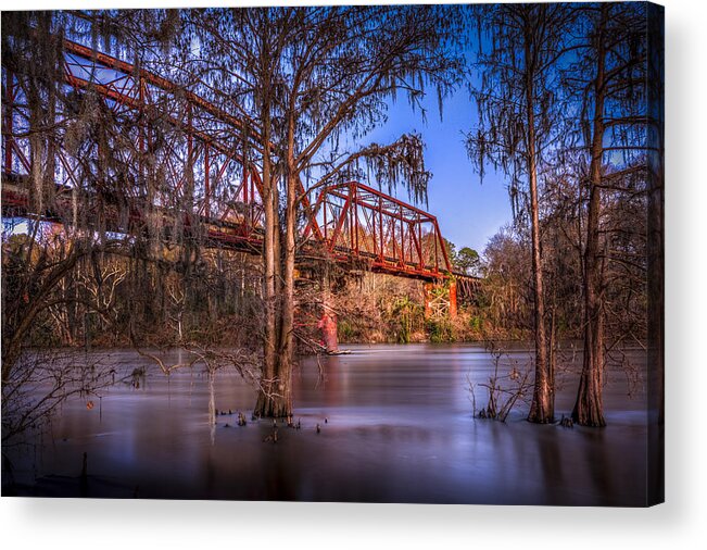 Farmland Acrylic Print featuring the photograph Bridge Over Trouble Water by Marvin Spates