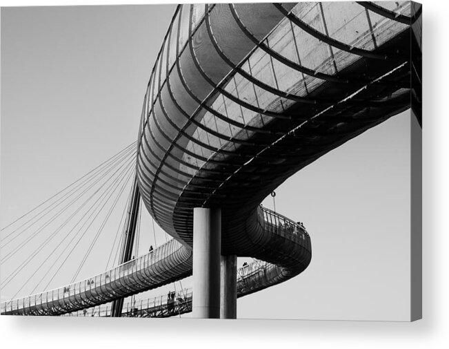 Black Acrylic Print featuring the photograph Bridges in the Sky by AM FineArtPrints