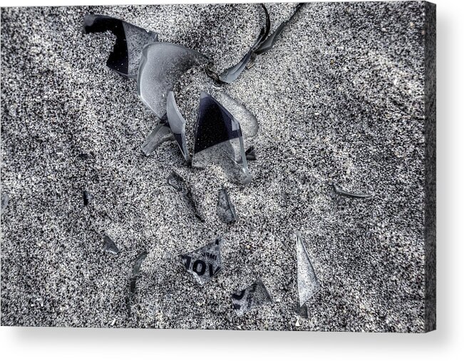 Beach Acrylic Print featuring the photograph Broken Glass by Steve Gravano