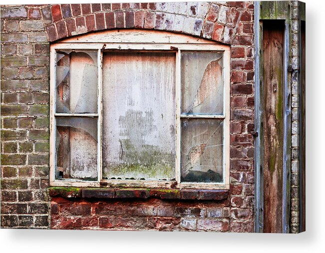 Abandon Acrylic Print featuring the photograph Broken window by Tom Gowanlock