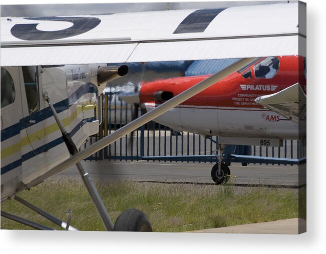 Pilatus Pc 12 Acrylic Print featuring the photograph Brother and Sister by Paul Job