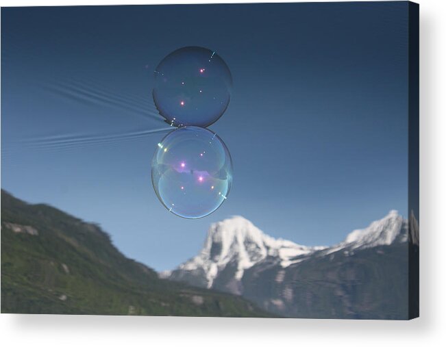 Bubble Acrylic Print featuring the photograph Bubble In The Purcell's by Cathie Douglas