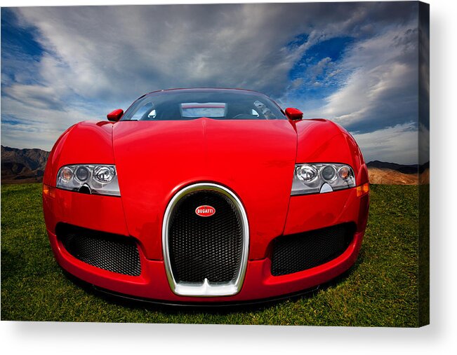 Automobile Acrylic Print featuring the photograph Bugatti Veyron by Peter Tellone