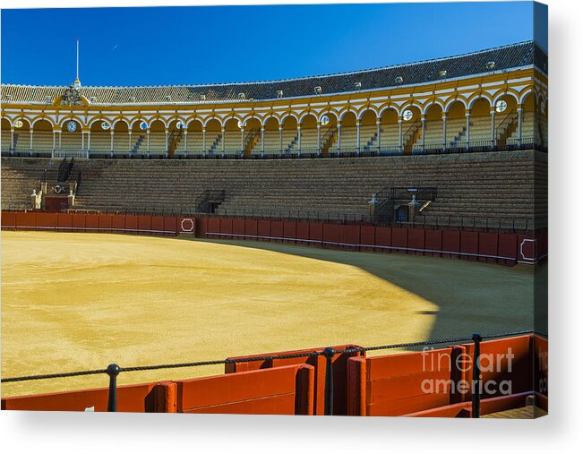 Andalucia Acrylic Print featuring the photograph Bullfighting arena by Patricia Hofmeester