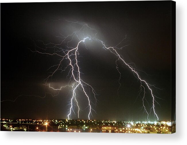 Lightning Acrylic Print featuring the photograph Bunbury Lightning by Robert Caddy