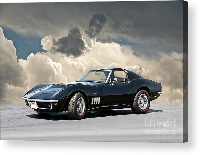 Auto Acrylic Print featuring the photograph C3 Corvette Stingray by Dave Koontz